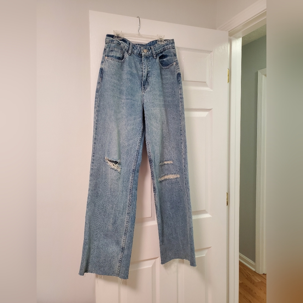 Shein wide leg jeans medium wash size 28 / us 6